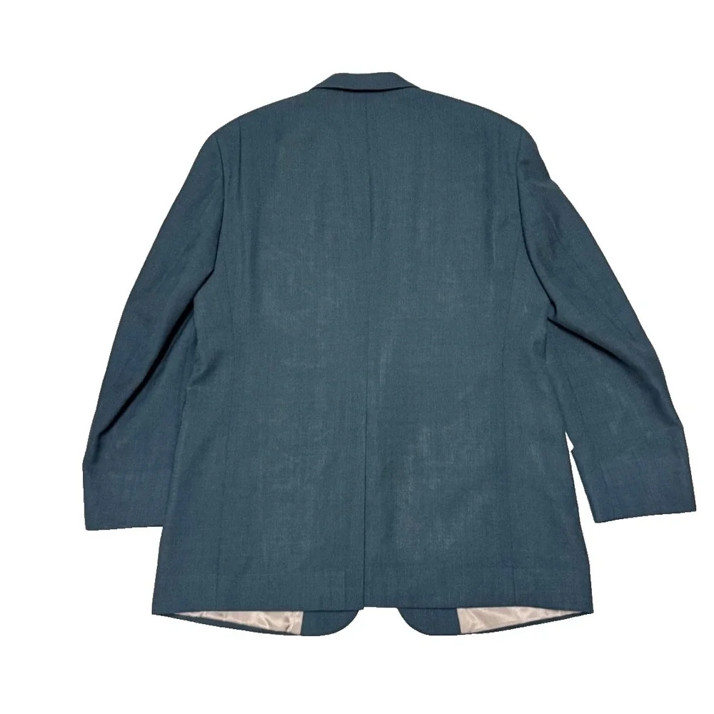 Men's Vintage Stafford Blazer Wool‎ Blend 2-Button Suit Jacket Coat 42R Green